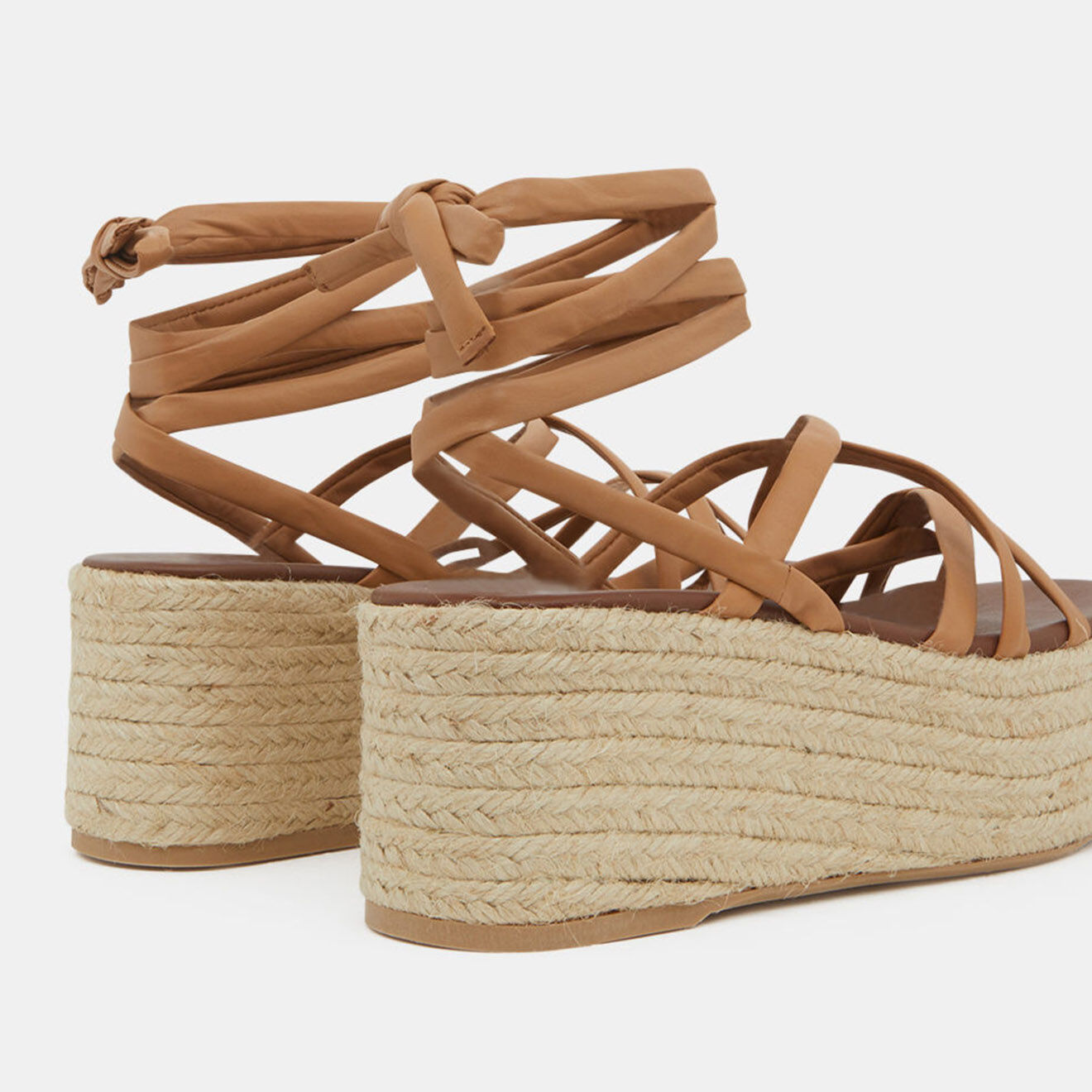 Alohas Sandales en Cuir Paw Paw camel - Talon 7 cm