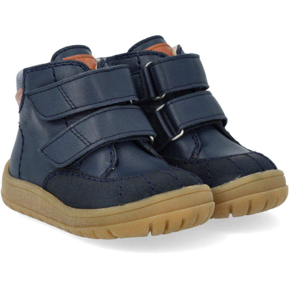 Køb Angulus Navy/Tan/Blue Fog Begynder TEX-støvle Med Kontraststikninger