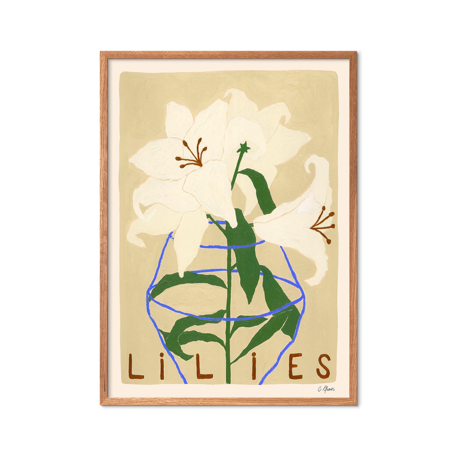 Poster & Frame  Lilies - 30 x 40 cm