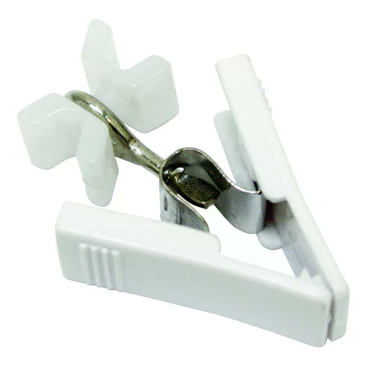Gleiter mit Klammer silber,weiss