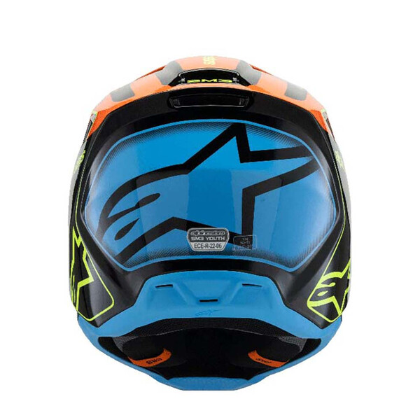 Alpinestars - Casque enfant Youth S-M3 Fray Noir / Orange / Jaune fluo
