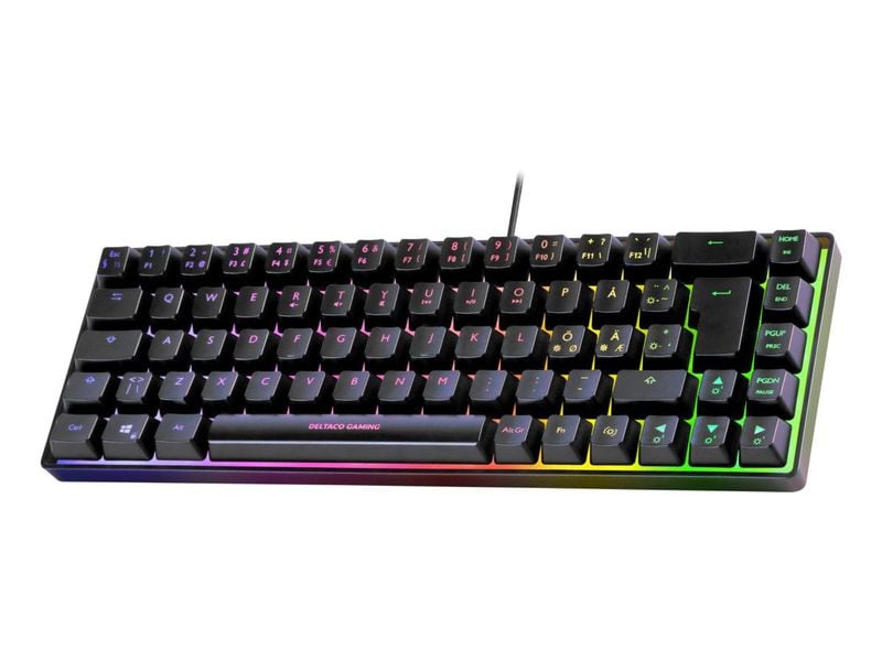 DELTACO Gaming-Tastatur GAM-158-CH Schwarz Gaming-Tastatur mit RGB Beleuchtung