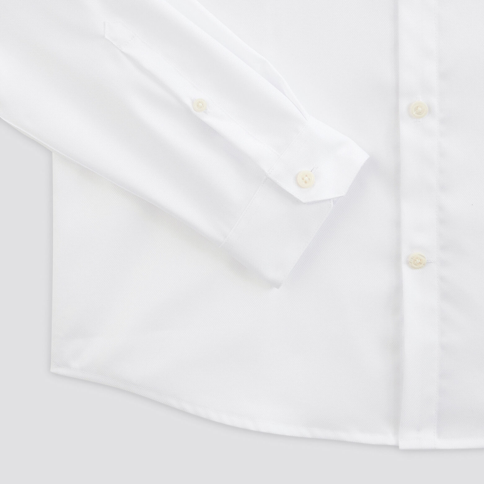 Chemise slim sans repassage unie coton Blanc