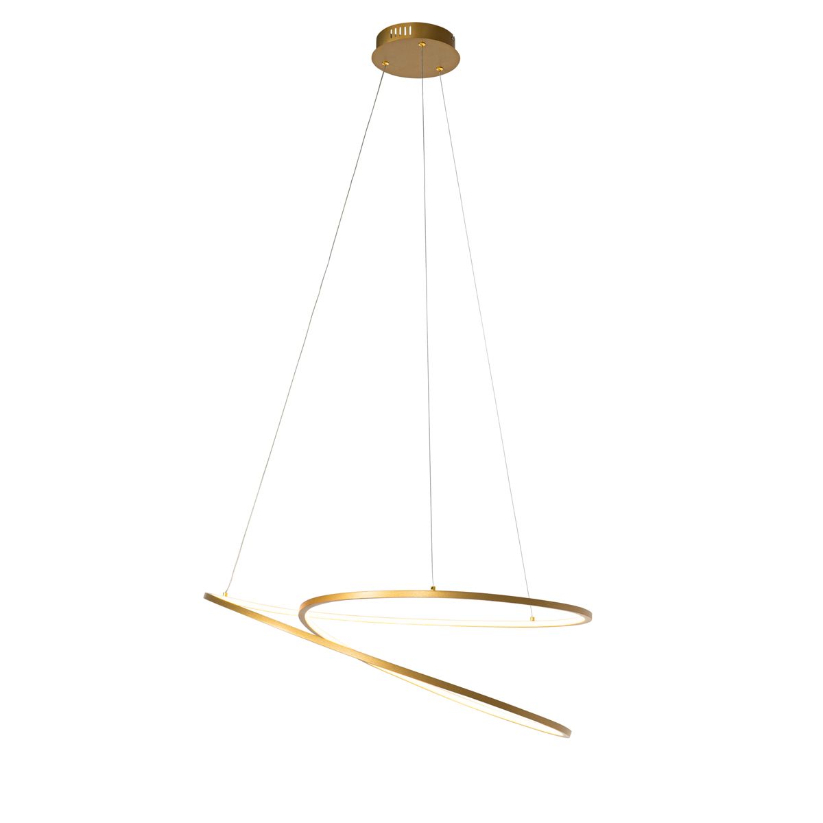 Design hanglamp goud 72 cm incl. LED 3-staps dimbaar - Rowan
