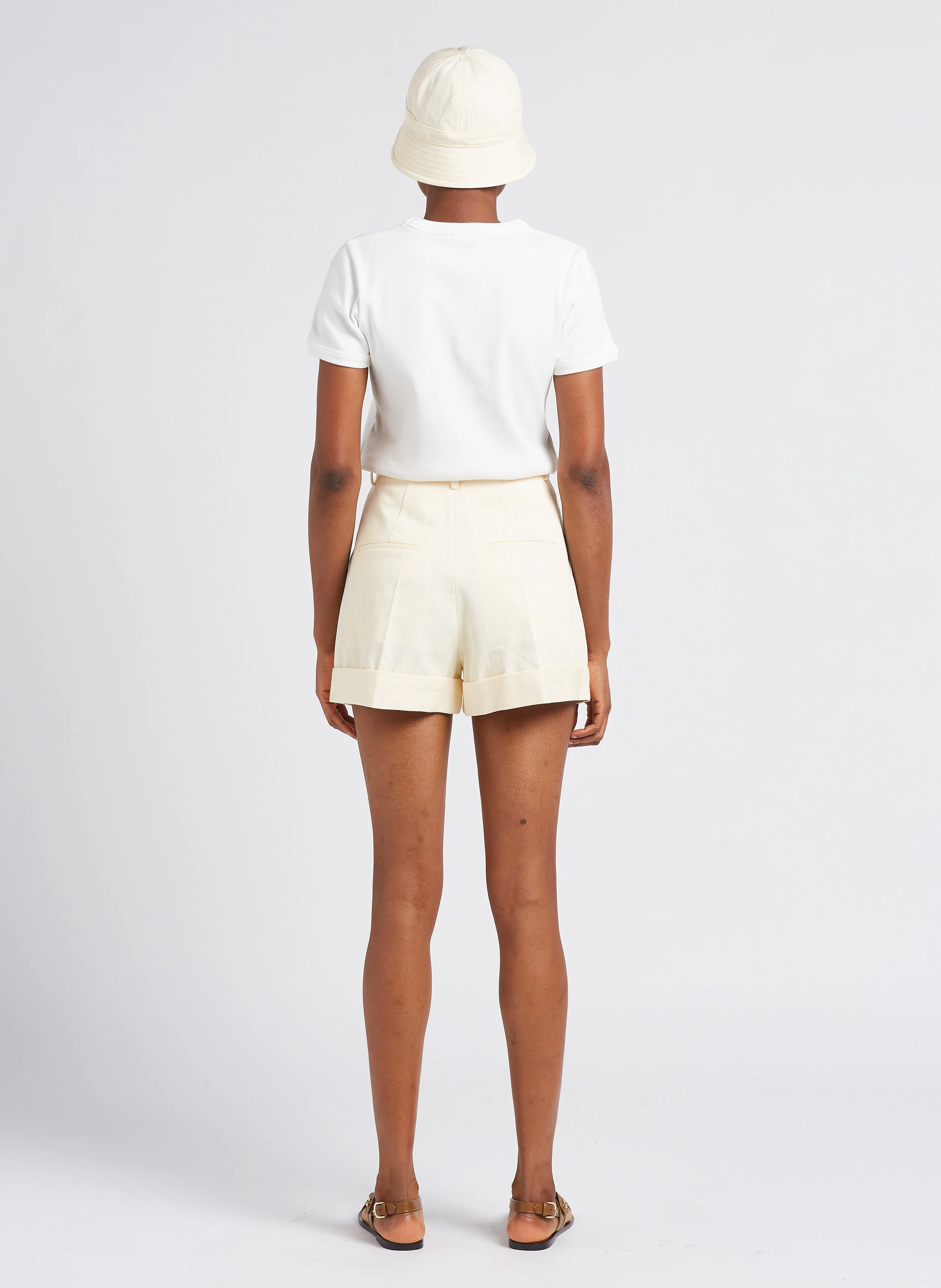 ARISTIDE - Tee-shirt droit col rond en coton bio | Blanc