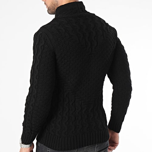 Pull Col Montant Noir