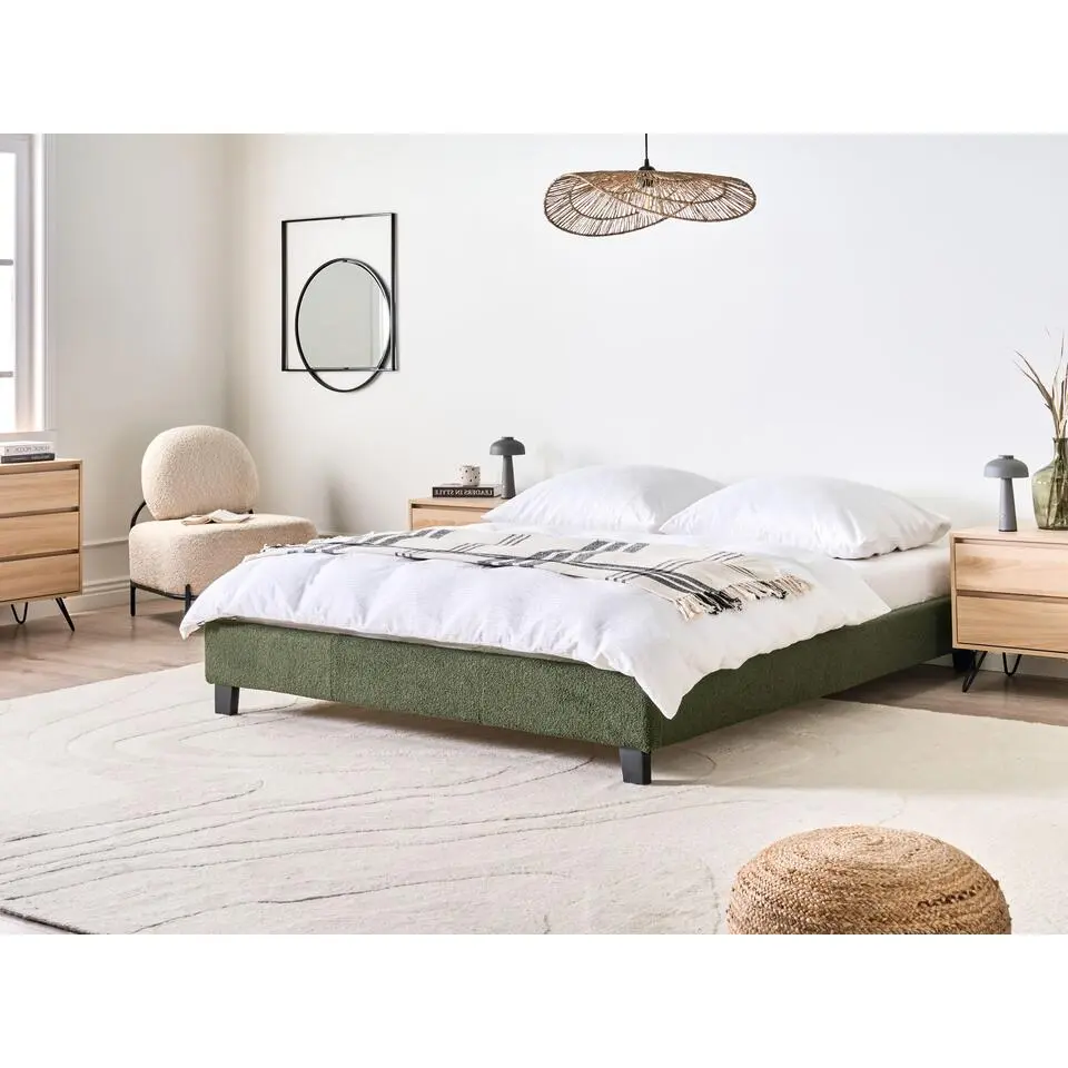 ROANNE - Tweepersoonsbed - Crème - 160 x 200 cm - Bouclé