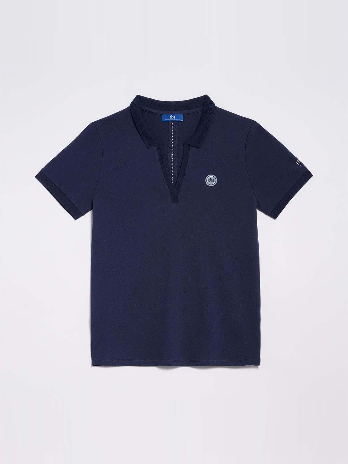 Polo Femme Manches Courtes Coton Biologique Marine