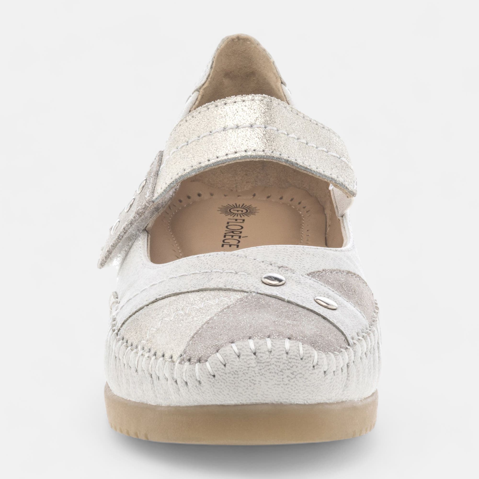 Escarpins pieds sensibles Femme en cuir blanc