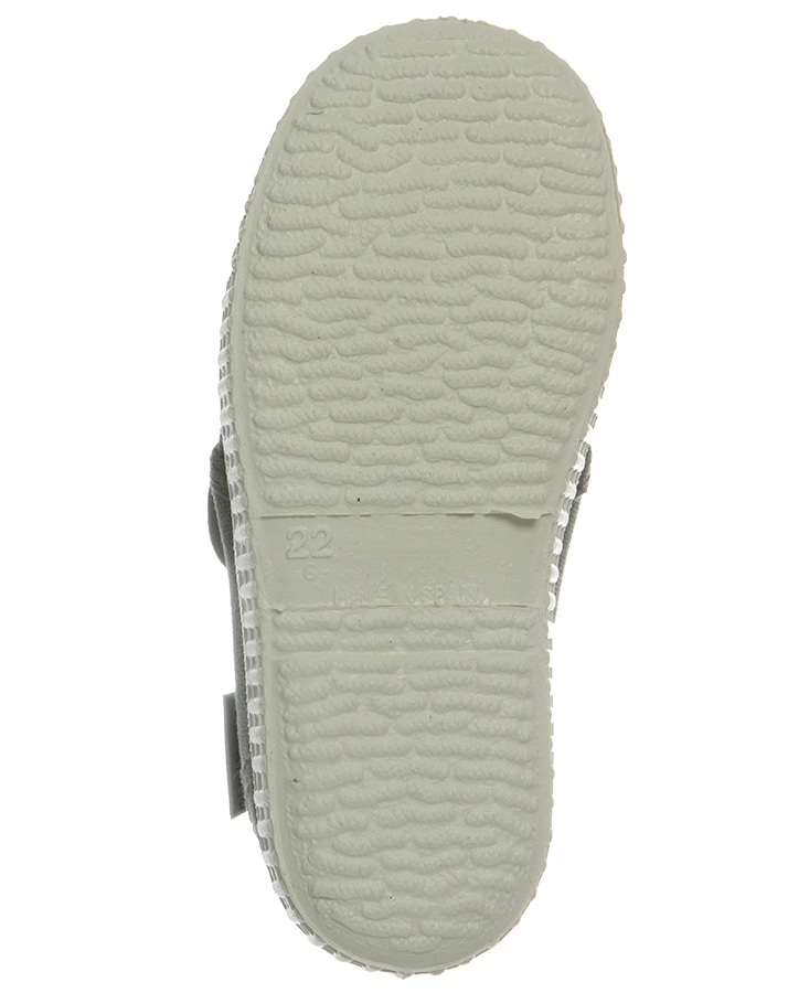 Stoffschuhe mit Klettverschluss in grau