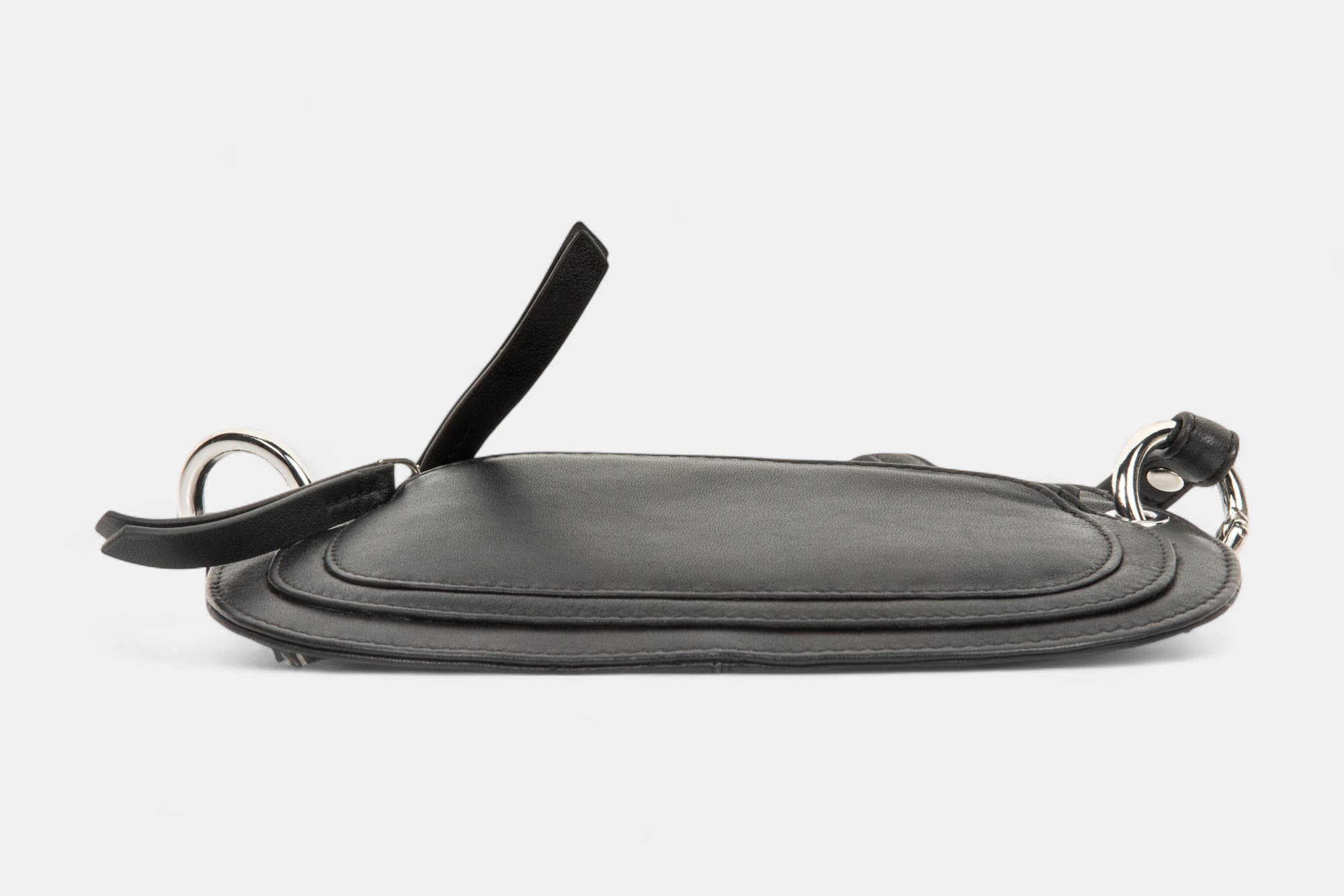 Sac bandoulière en cuir noir