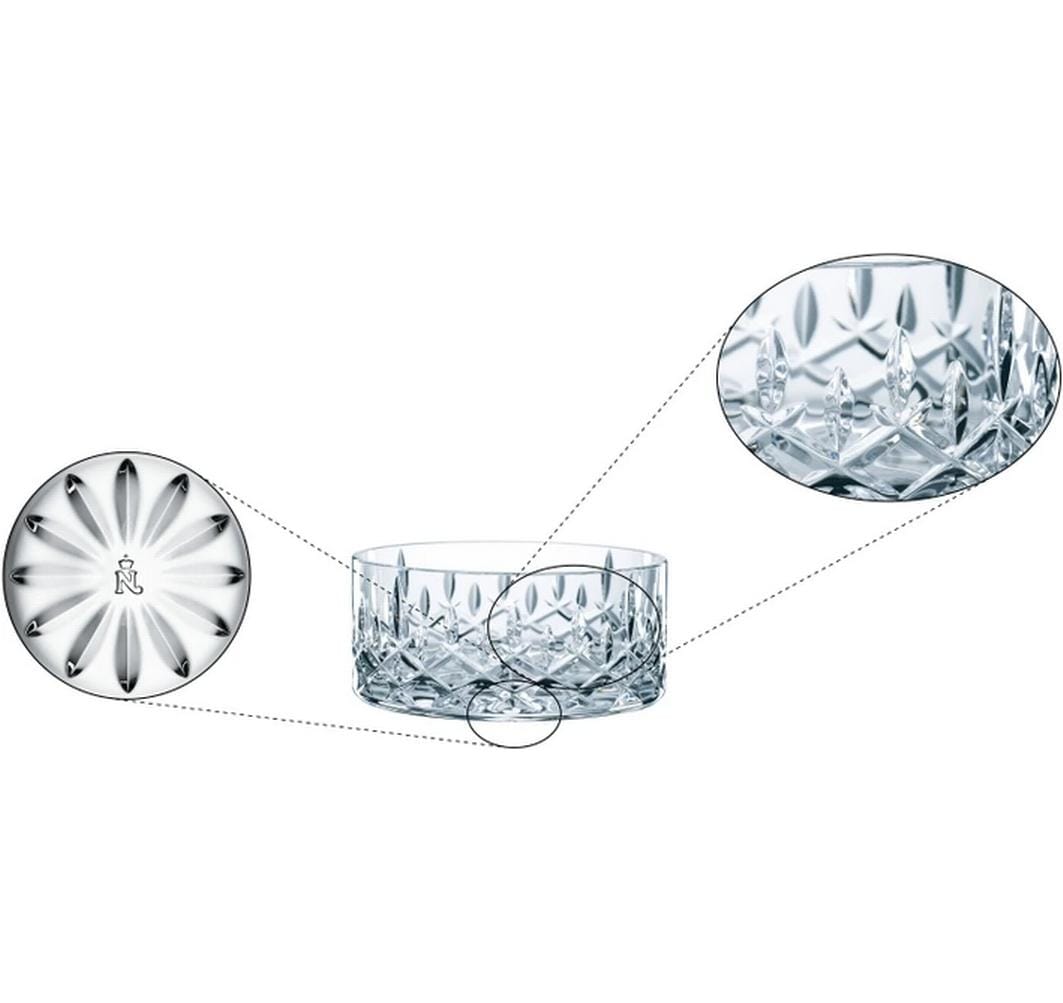 Schale Noblesse, 2 StückKristallglas Schüsselset mit Rautenmuster, 2-teilig