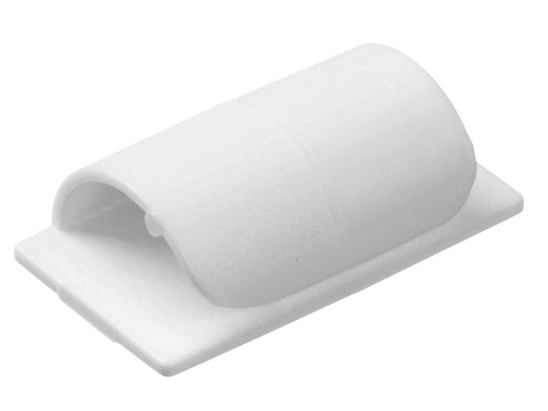 STEFFEN Kabelhalter D-Line Tidy 6 Stück Klebebriden selbstklebend, 27 x 15 x 8 mm, 6 Stück, Weiss