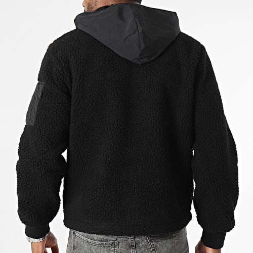 Veste Zippé Polaire Teddy Nylon 138111 Noir