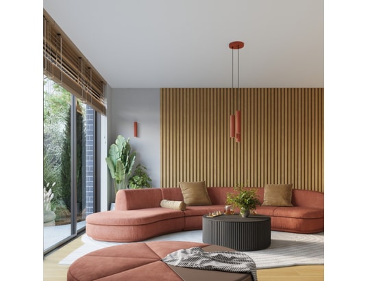SOLLUX LIGHTING - Applique karbon 10 rouge ocre