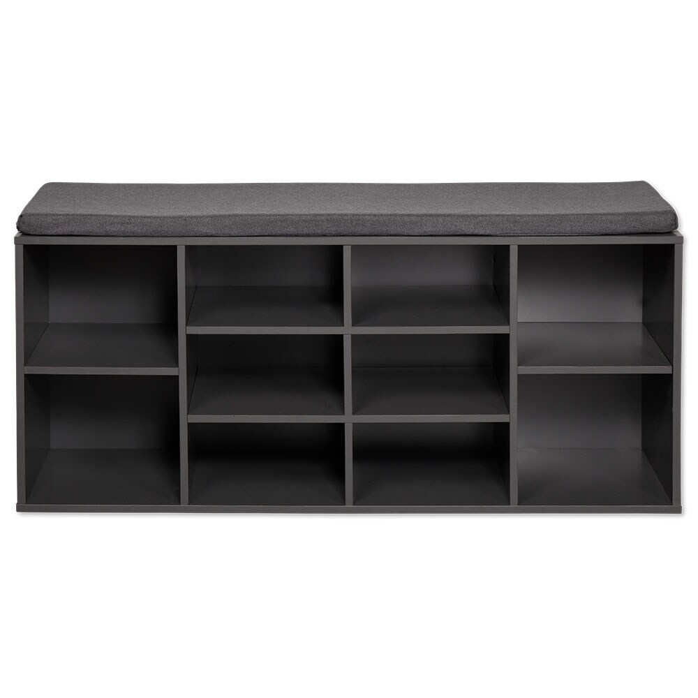 Schuhschrank mit Sitzkissen - Grau/10 Paare - versch. Ausführungen