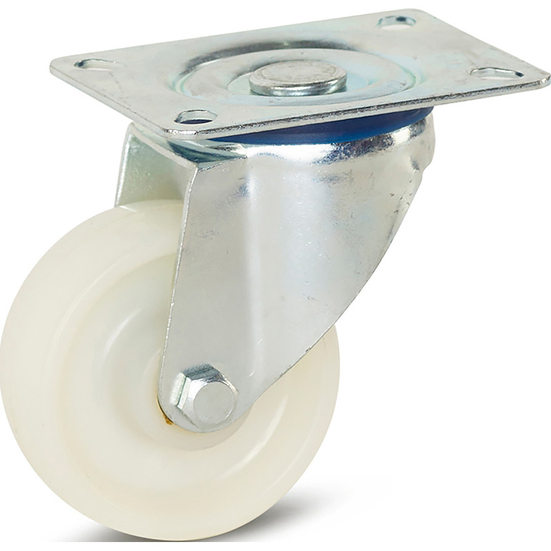Zwenkwiel nylon 80mm - 150kg draagvermogen