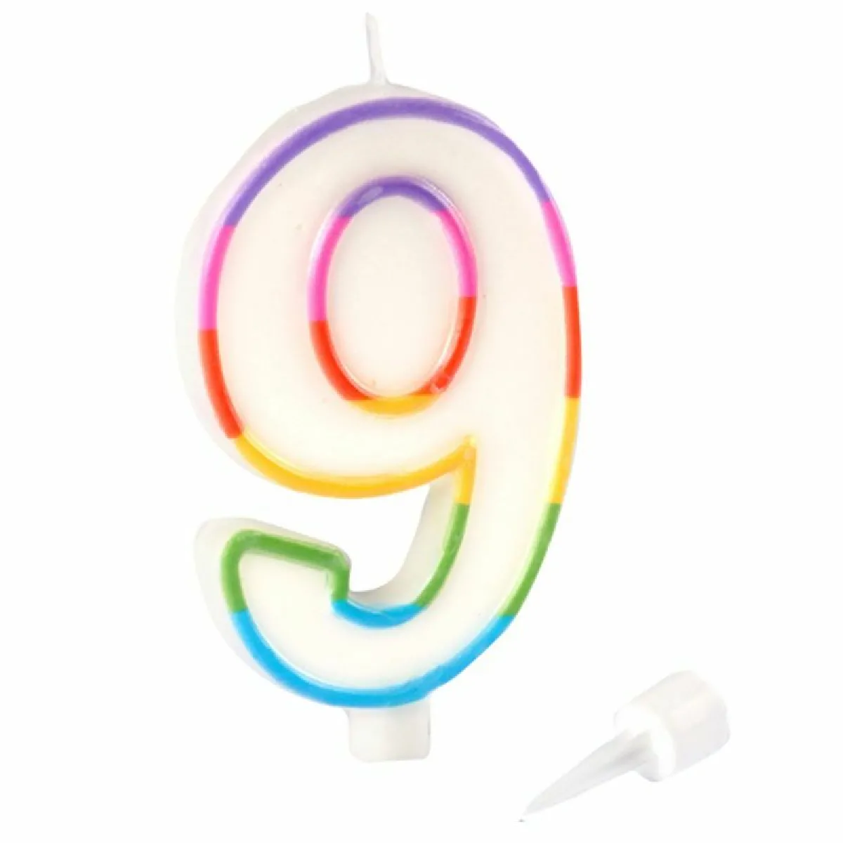 Paris Prix Bougie d'Anniversaire - Chiffre 9 Multicolore
