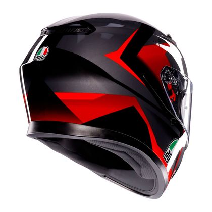 Casque AGV K3 - STRIGA - Noir / Rouge