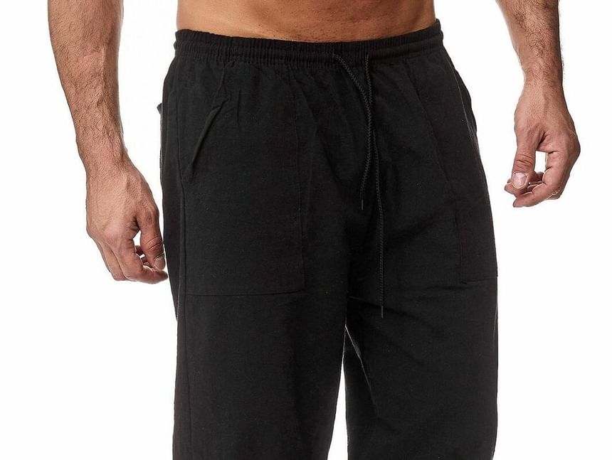 Double White - Capri-broek met trekkoord in de taille, losse pasvorm