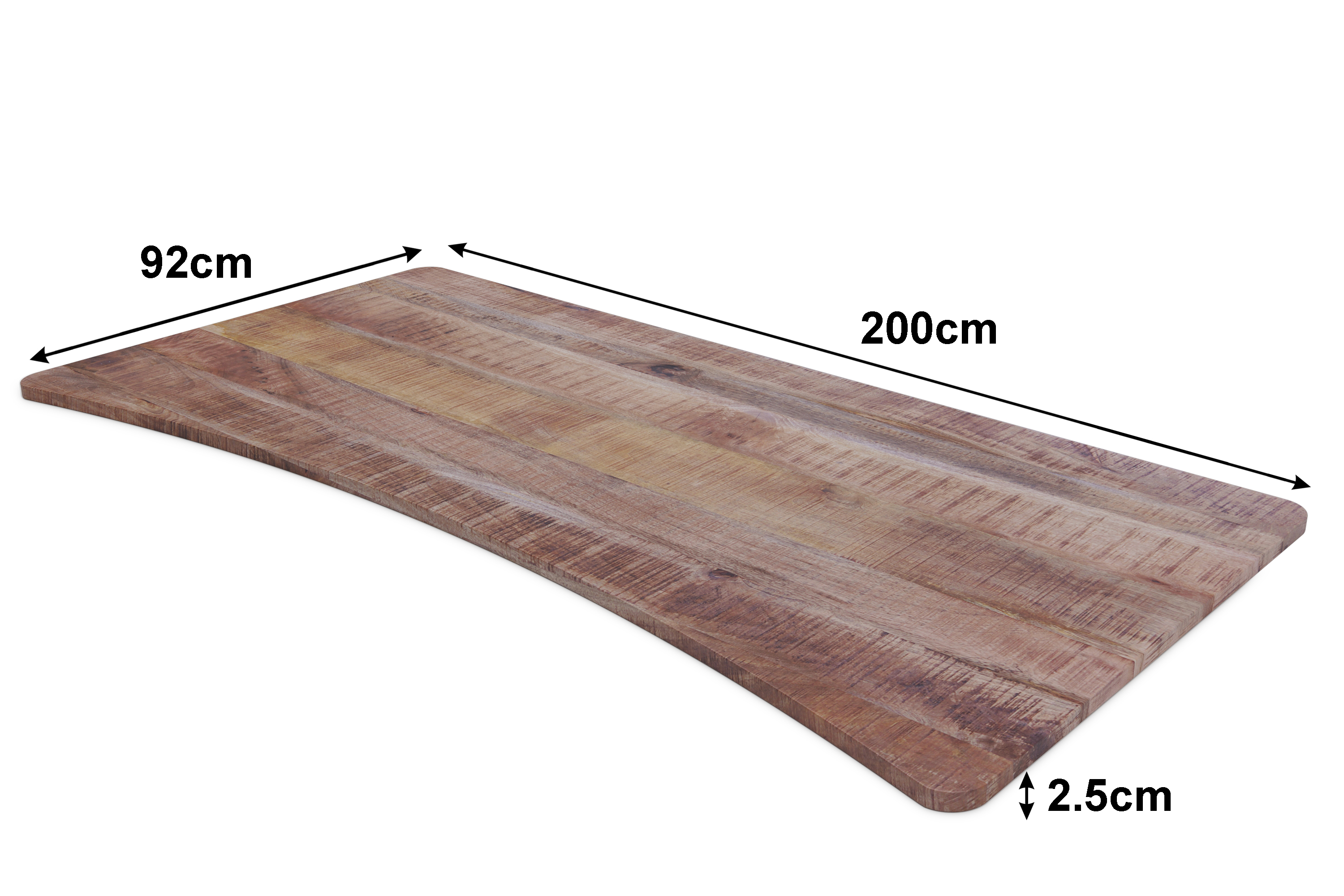 Tischplatte Stehpult Mangoholz 200 x 92 cm