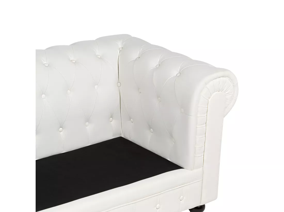 Canapé 3 places en tissu blanc cassé CHESTERFIELD