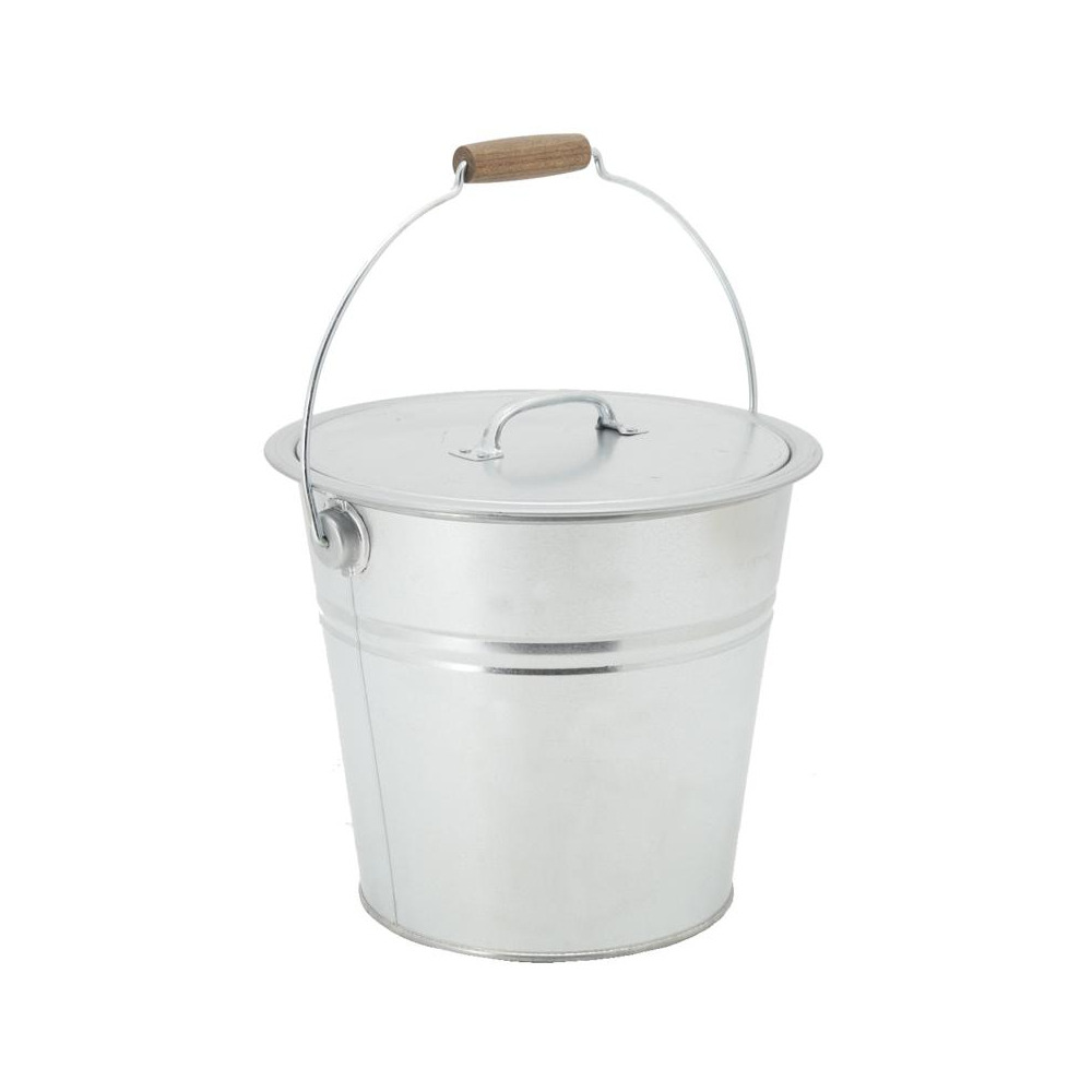 Composteur/seau à pellets, cendres en métal galvanisé
