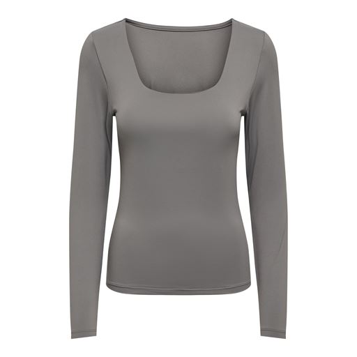 ONLY Lea Langærmet T-shirt, Thunderstorm, XL