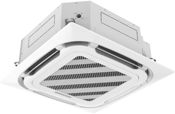 AUX A++ Klimaanlage Set mit 3× Deckenkassette 12000 BTU (je 3,5 kW) + Außengerät 36000 BTU (10,5 kW) - R32 Kältemittel - Weiß - Split-Klimaanlage für 3 Räume - leise & anschlussfertig