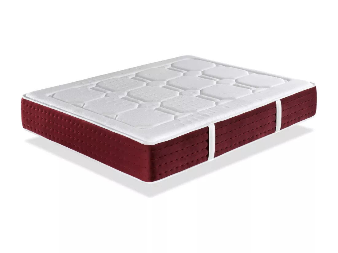 Matelas Ressorts ensaches 200X200 SPRING PREMIUM, Epaisseur 31 CM, Mousse a memoire de forme, 7 zones de confort