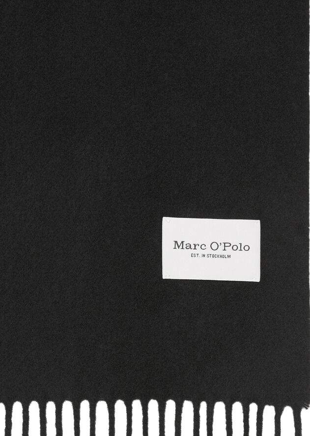 Marc O’Polo Scarf, woven wool, skinny extra-lon Black