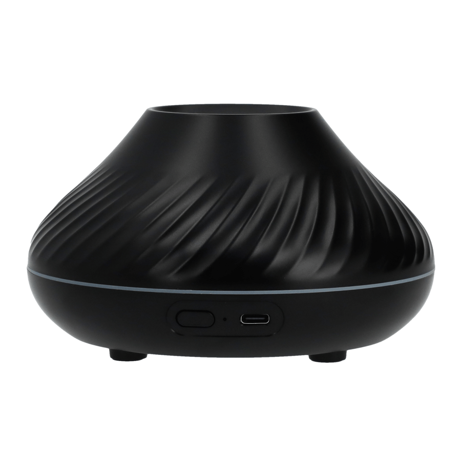 (130ml) USB Luftbefeuchter Aroma Öl Diffuser mit LED Beleuchtung - Schwarz
