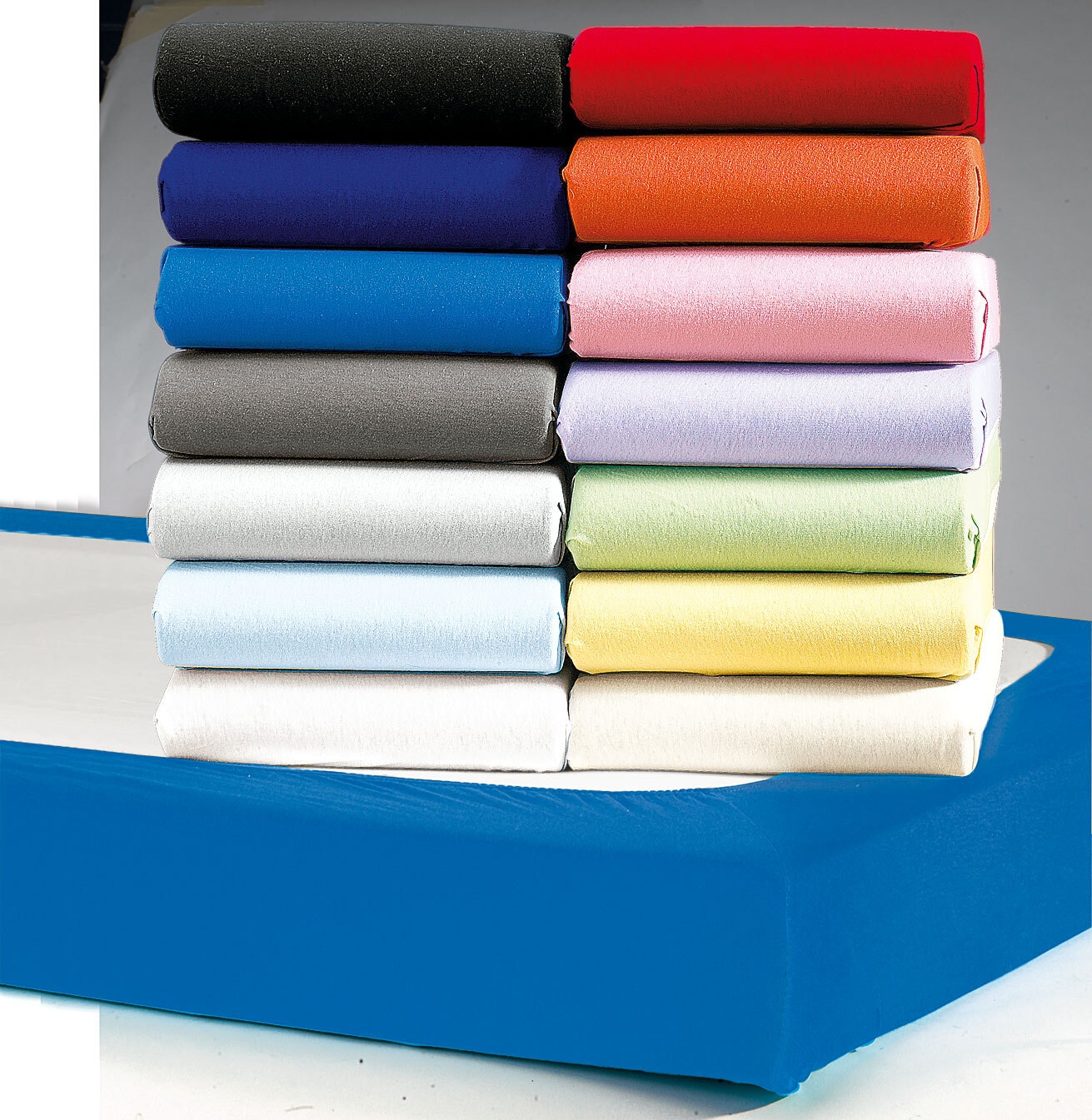 Vario Jersey-Spannbetttuch 90-100 x 200 cm pfirsich