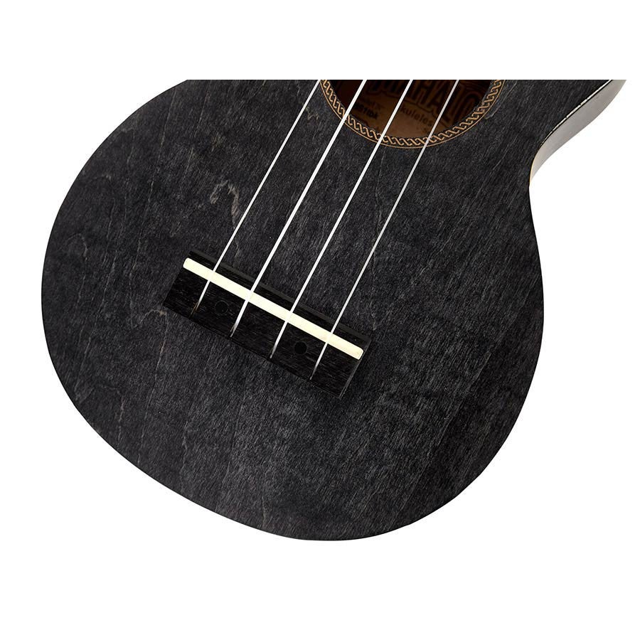 Mahalo MS1TBK Slimline Series sopraan ukelele transparent black