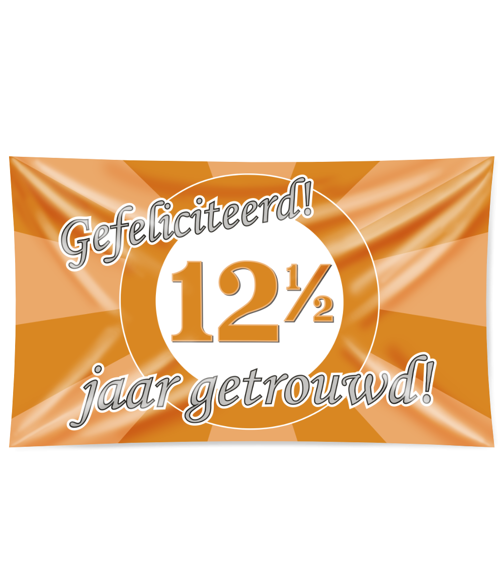 Gevelvlag 12,5 Jaar Getrouwd 1,5m