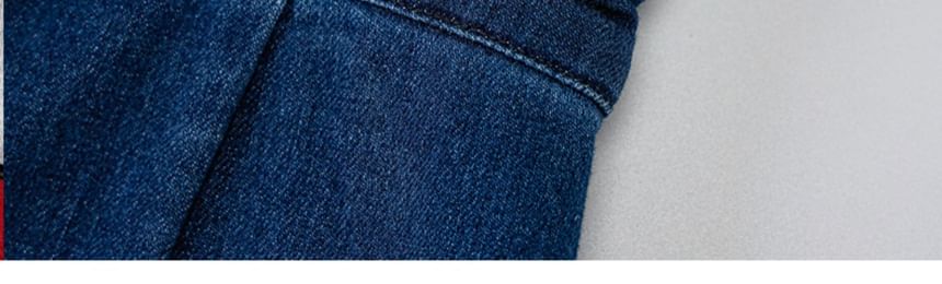Whoosh - Mouwloze halterjurk met wijde pijpen en denimlook