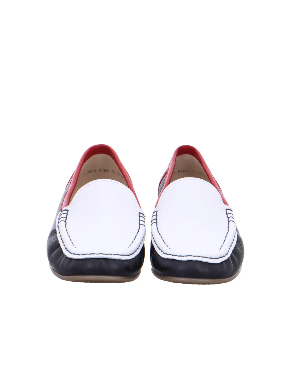 Slipper Atlanta weiß blau rot
