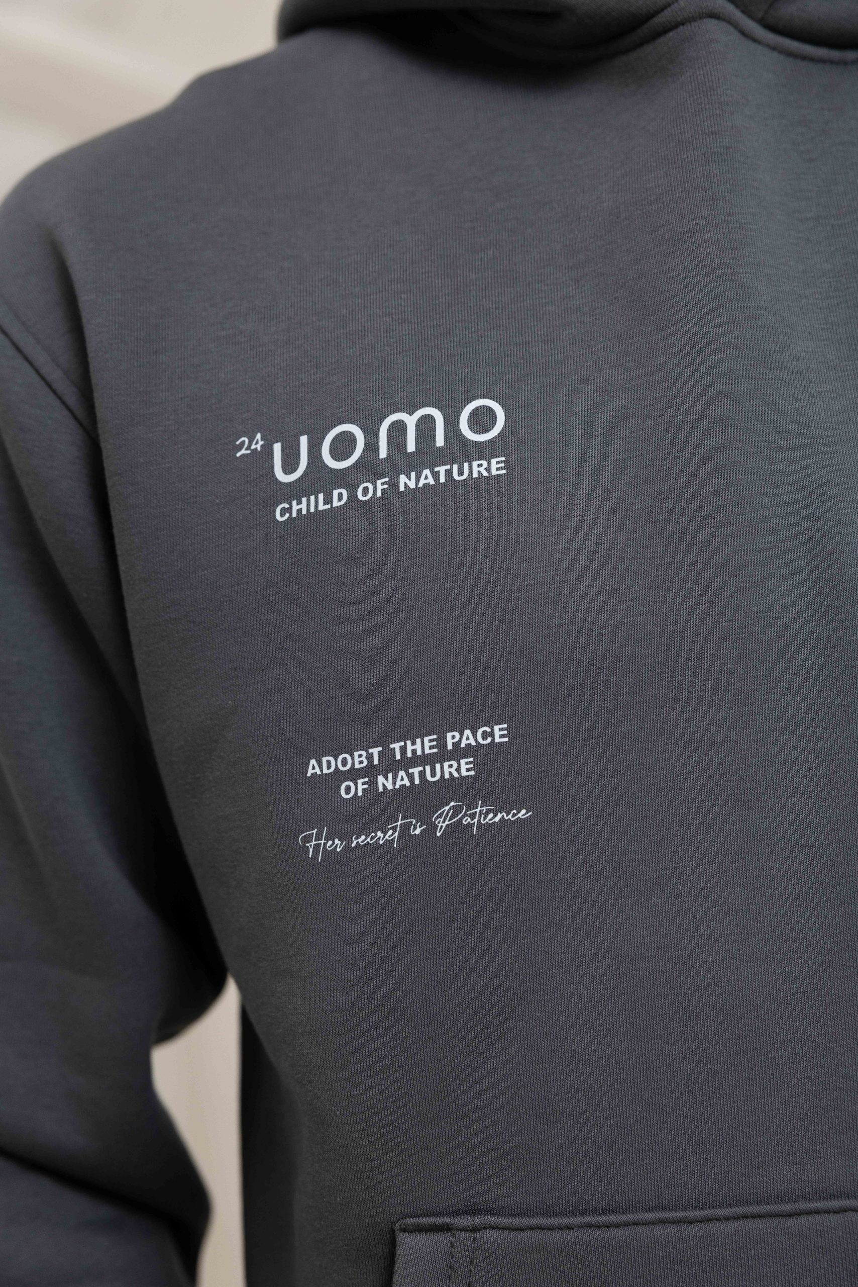 24 Uomo Child Of Nature Hoodie Heren Dark Grey