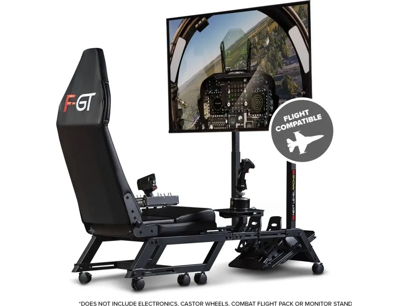 Next Level Racing F-GT - Racersimulationscockpit - mat sort