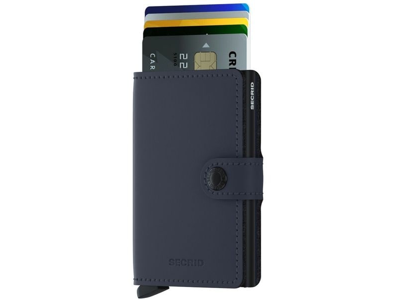 SECRID Portemonnaie Miniwallet Matte Nightblue Noten- und Karten-Portemonnaie mit RFID-Schutz