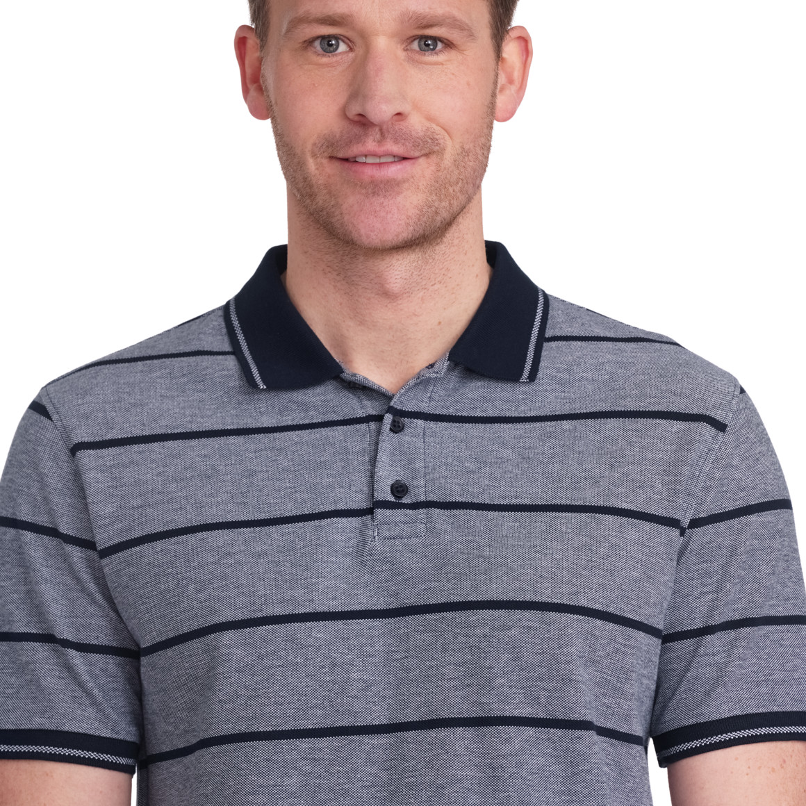 VanVaan Herren Poloshirt mit Streifen dunkelblau