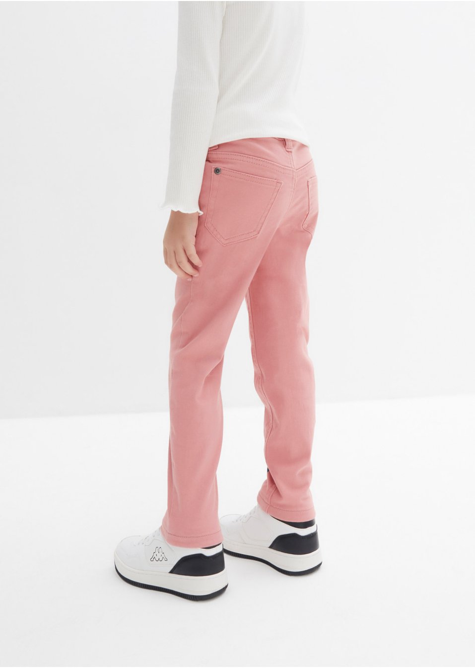 Pantalon twill thermo fille avec doublure jersey