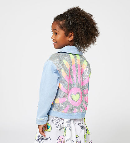 Billieblush Jeansjacke - Double Stone/Bleach m. Pailletten