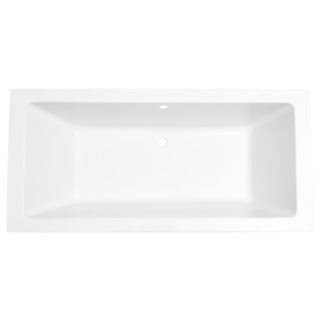 Marho Zephyra SQ inbouw duo lig bad 180 x 80 x 49 cm acryl glans wit