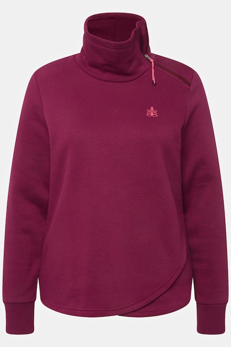 Sweatshirt, Stehkragen, Zipper, Mandala, Langarm