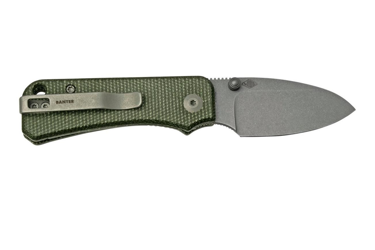 Civivi Baby Banter C19068SB-1 Green Micarta, Grey Stonewashed zakmes, Ben Petersen design