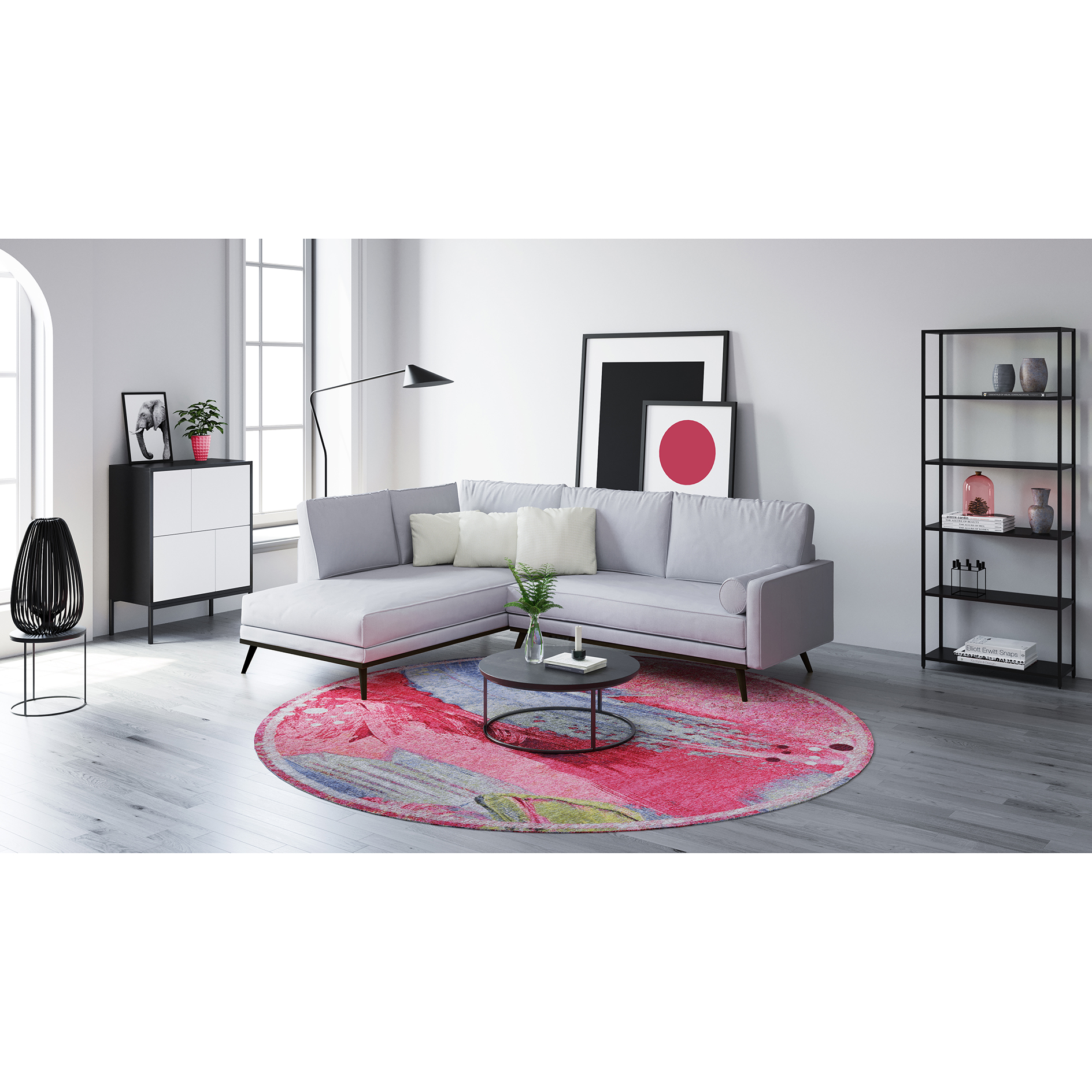 Teppich COSIMA - pink multi - Ø 160 cm