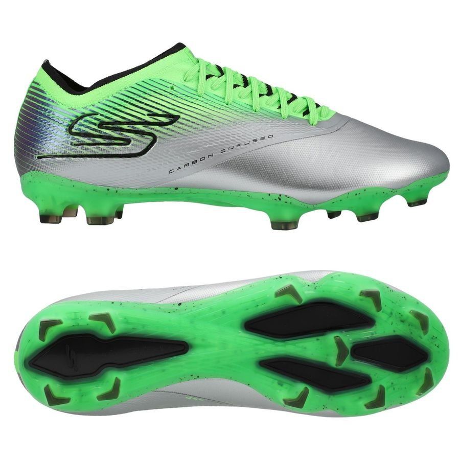 Skechers Razor FG Laser Comfort - Argenté/Vert