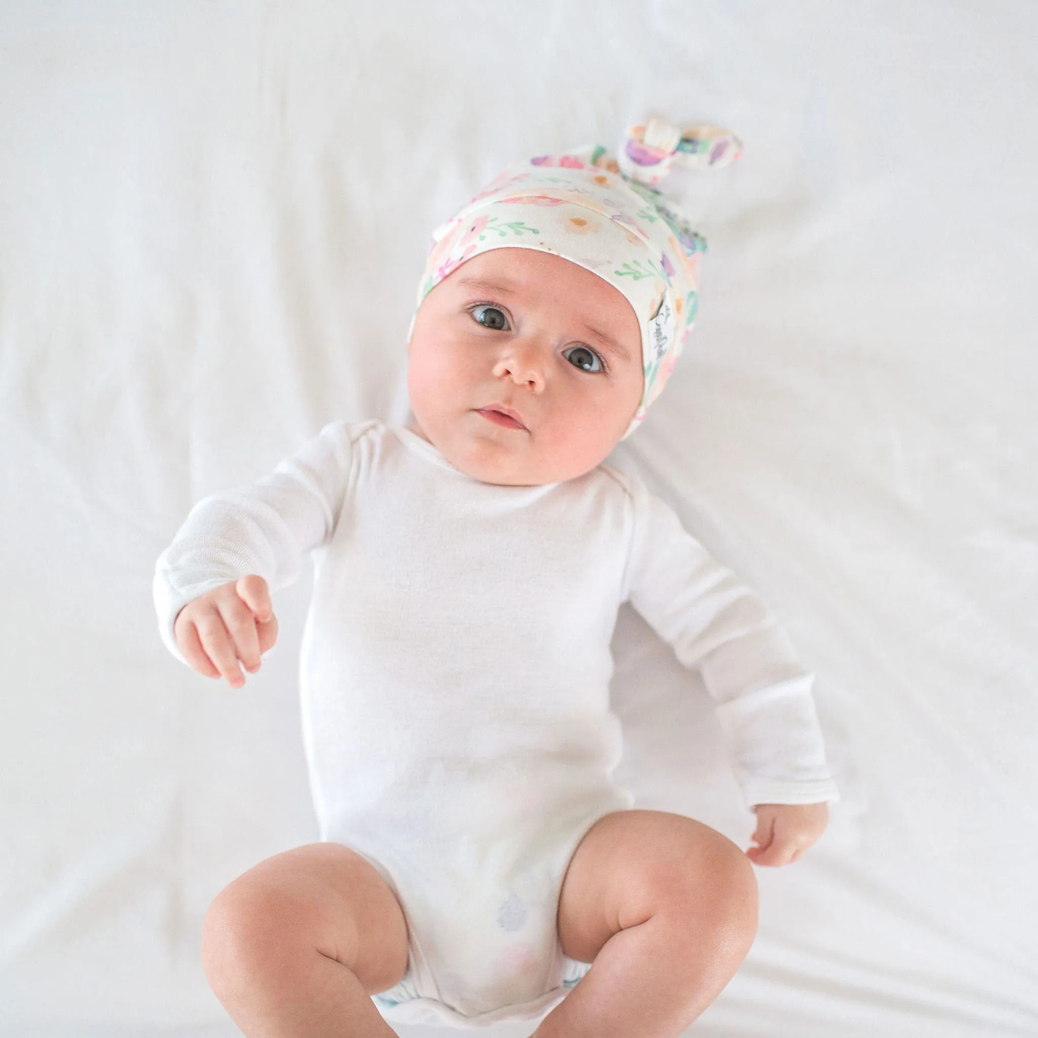 Copper Pearl Chapeau 5-18mois - Fleur Rose Bloom