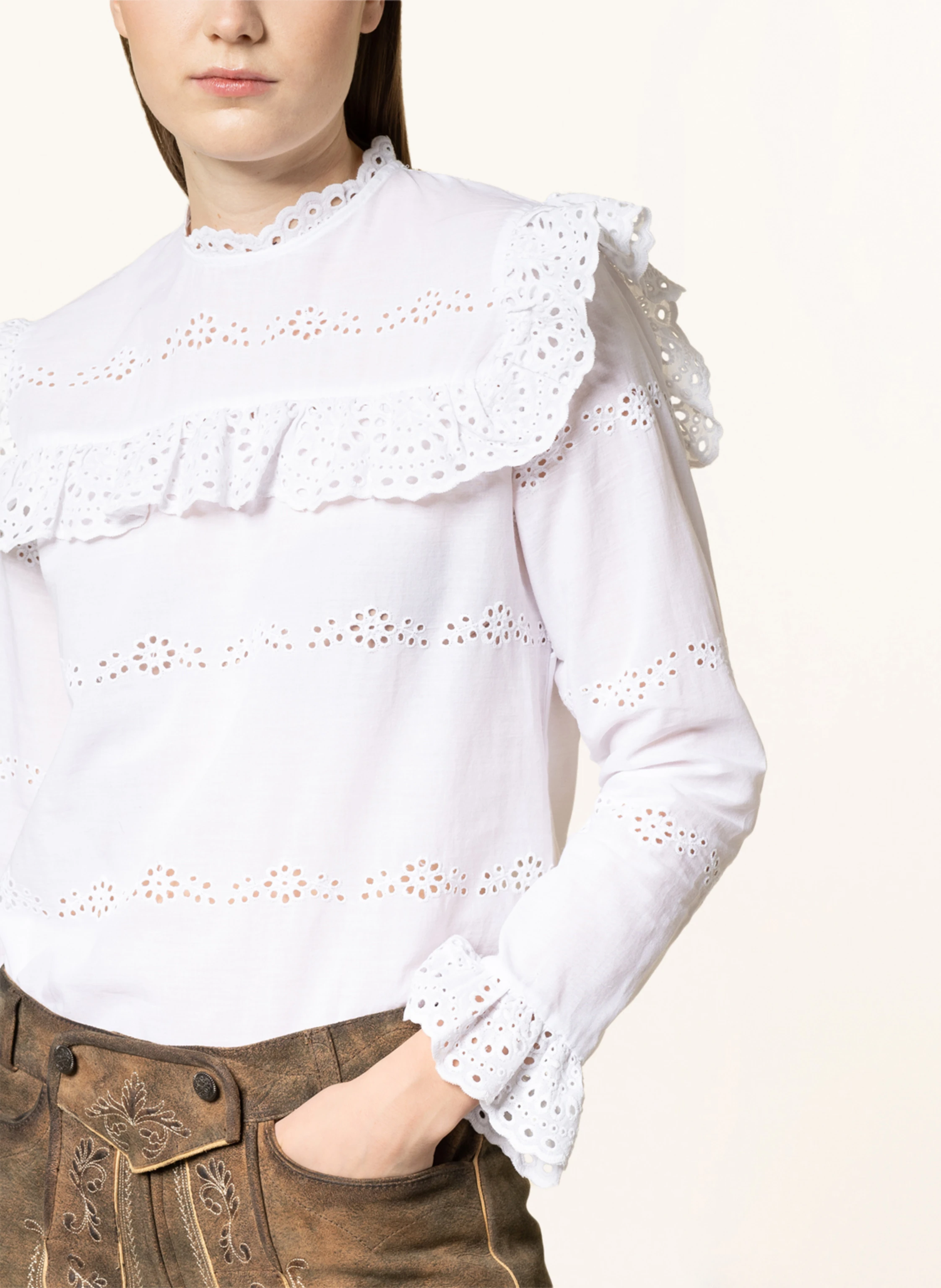 STYLE ICON Blusenshirt mit Spitzenbesatz